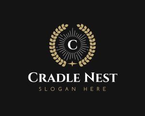 Laurel Wreath Hotel logo design