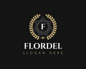 Laurel Wreath Hotel logo design