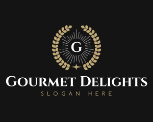 Laurel Wreath Hotel logo design