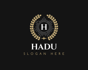 Laurel Wreath Hotel logo design