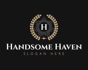 Laurel Wreath Hotel logo design