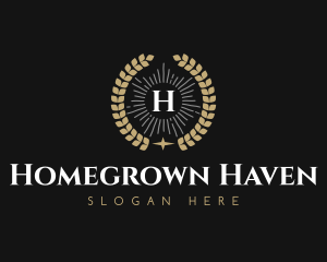 Laurel Wreath Hotel logo design