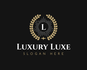 Laurel Wreath Hotel logo design