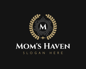 Laurel Wreath Hotel logo design