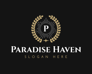 Laurel Wreath Hotel logo design