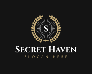 Laurel Wreath Hotel logo design