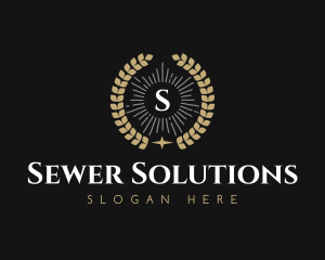 Laurel Wreath Hotel logo design