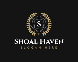 Laurel Wreath Hotel logo design