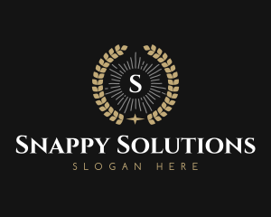 Laurel Wreath Hotel logo design