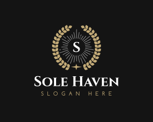 Laurel Wreath Hotel logo design