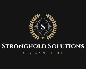 Laurel Wreath Hotel logo design