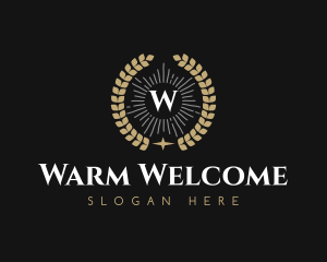 Laurel Wreath Hotel logo design