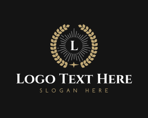 Bronze - Laurel Wreath Hotel logo design