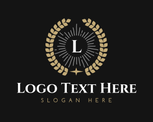 Vip - Vintage Laurel Letter logo design