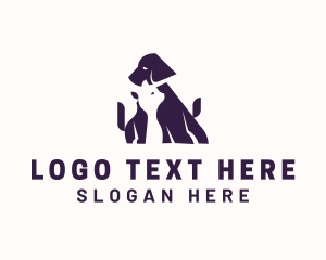 Brown Puppy - Cat Dog Veterinarian logo design