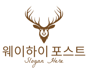 Brown Elk Head logo design