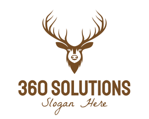 Brown Elk Head logo design