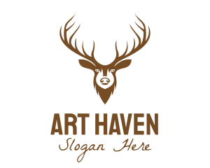 Brown Elk Head logo design