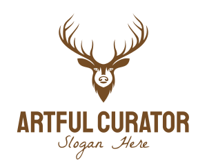 Brown Elk Head logo design