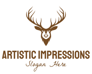 Brown Elk Head logo design