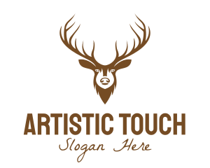 Brown Elk Head logo design