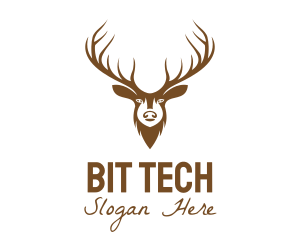 Brown Elk Head logo design