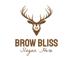 Brown Elk Head logo design