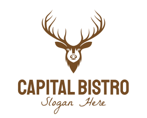 Brown Elk Head logo design