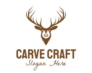 Brown Elk Head logo design