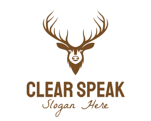 Brown Elk Head logo design