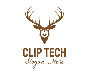 Brown Elk Head logo design