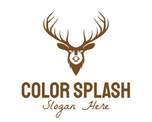 Brown Elk Head logo design