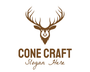 Brown Elk Head logo design