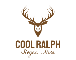 Brown Elk Head logo design