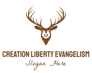 Brown Elk Head logo design