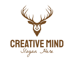 Brown Elk Head logo design