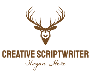 Brown Elk Head logo design