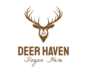 Brown Elk Head logo design