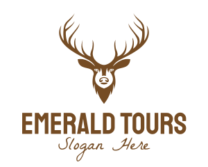 Brown Elk Head logo design