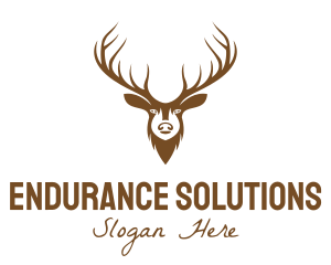 Brown Elk Head logo design