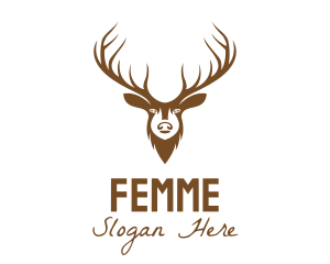 Brown Elk Head logo design