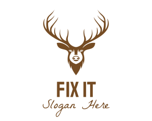 Brown Elk Head logo design