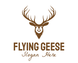 Brown Elk Head logo design