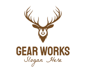 Brown Elk Head logo design