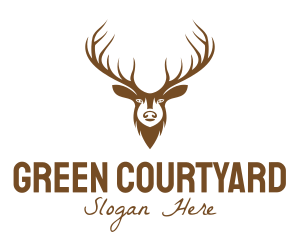 Brown Elk Head logo design