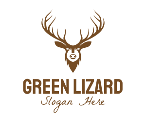 Brown Elk Head logo design