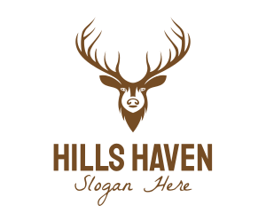 Brown Elk Head logo design