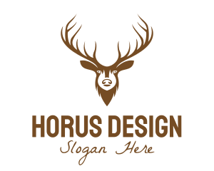 Brown Elk Head logo design