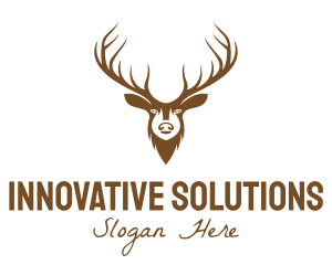 Brown Elk Head logo design