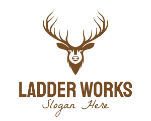 Brown Elk Head logo design